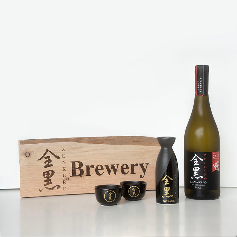 Sake and Traditional Drinking Vessel Gift Pack